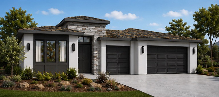 The Shasta Contemporary C elevation &mdash; 7109 Gladeview Lane