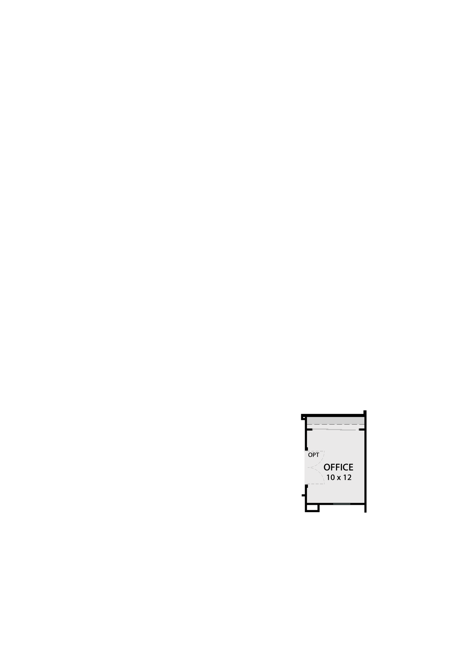 Office Option structural overlay — converts Bedroom 3 into a dedicated home office